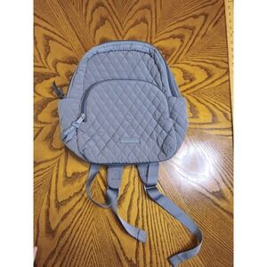 Vera Bradley Tranquil Gray Mini Backpack Performance Twill Purse Sized Flaw‎